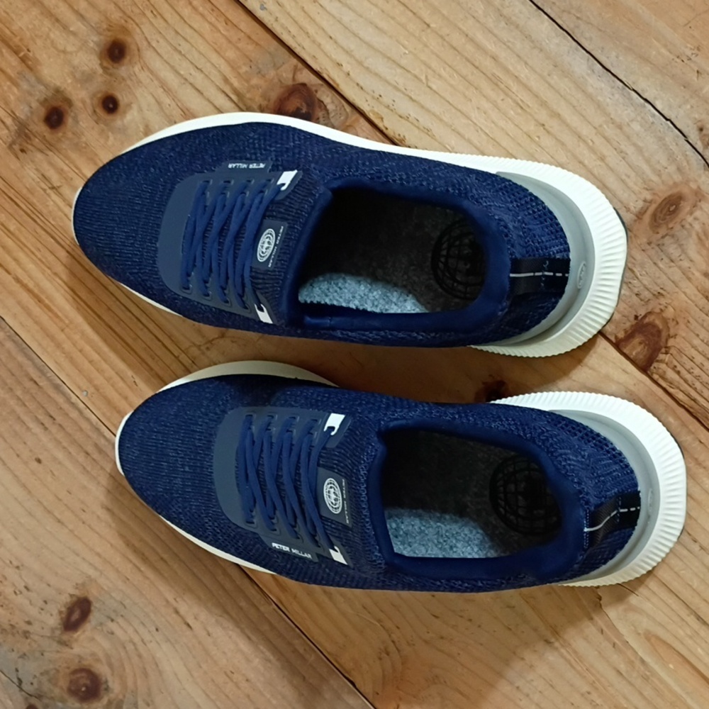 Peter Millar Navy Knit Hyperlight Apollo Sneaker … - image 12